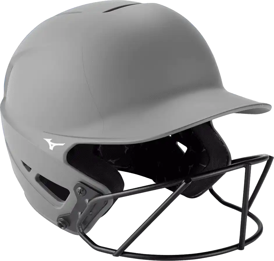 Mizuno F6 Fastpitch Softball Batting Helmet - Solid Color - Gray