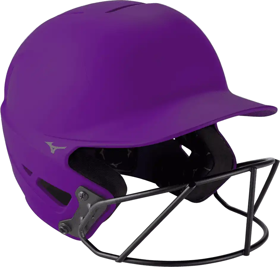 Mizuno F6 Fastpitch Softball Batting Helmet - Solid Color - Purple