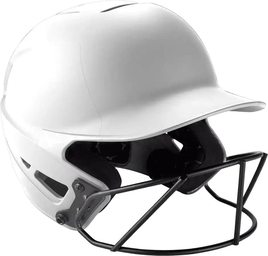 Mizuno F6 Fastpitch Softball Batting Helmet Solid Color White