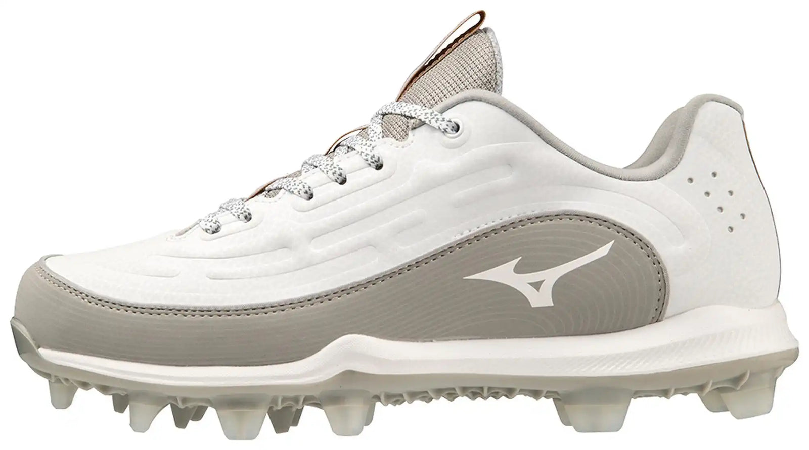 Mizuno Finch Elite 6 Softball Cleats - White Gray