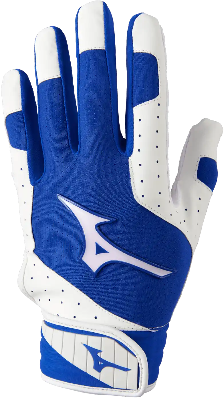 Mizuno Finch Women’s Softball Padded Batting Glove - White Royal