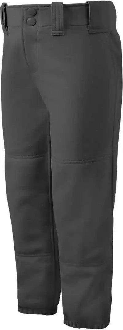 Mizuno Girls Belted Softball Pant - Charcoal