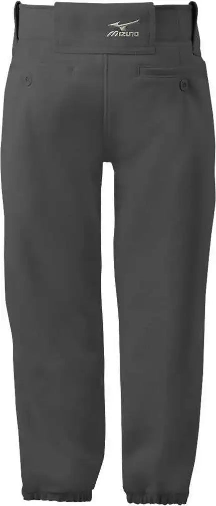 Mizuno Girls Belted Softball Pant - Charcoal