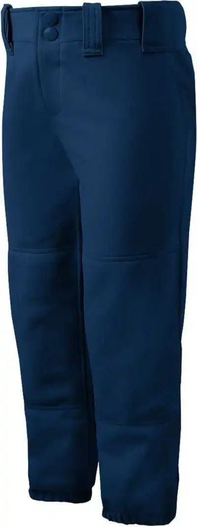 Mizuno Girls Belted Softball Pant - Navy