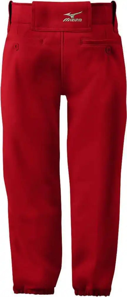 Mizuno Girls Belted Softball Pant Red