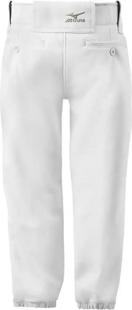 Mizuno Girls Belted Softball Pant White