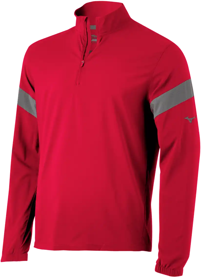Mizuno Long Sleeve Hitting Jacket - Red Shade