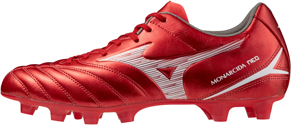Mizuno Monarcida Neo Iii Select Fg Firm Ground Soccer Cleat - Red White