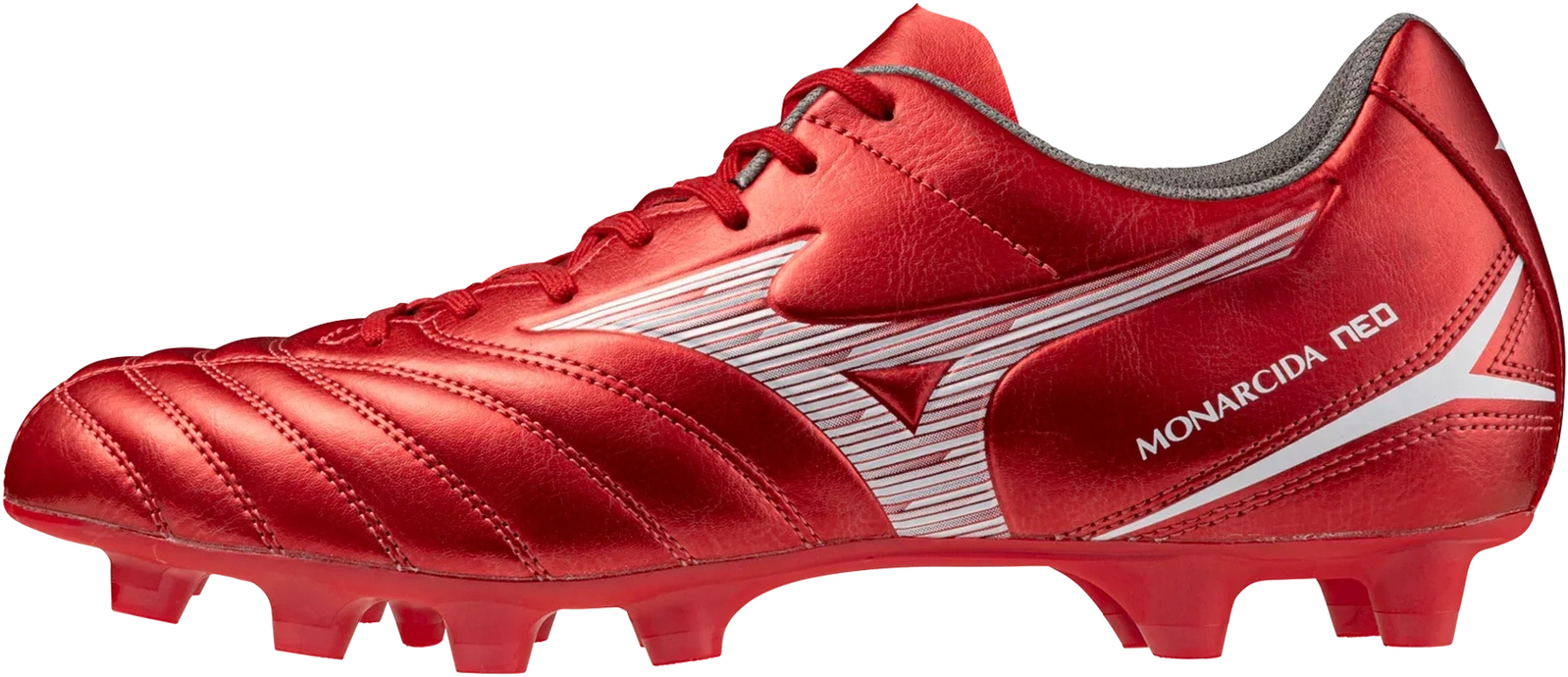 Mizuno Monarcida Neo Iii Select Fg Firm Ground Soccer Cleat - Red White