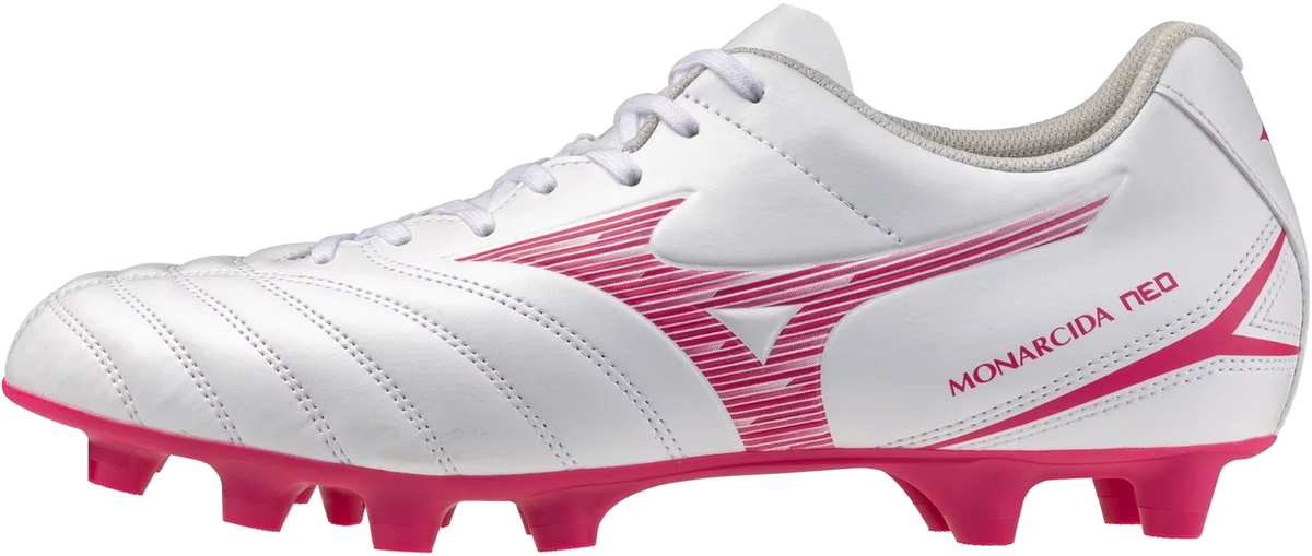 Mizuno Monarcida Neo Iii Select Fg Firm Ground Soccer Cleat - White Pink Tetra
