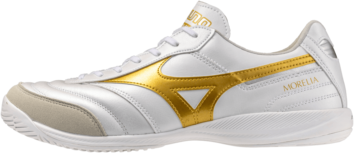 Mizuno Morelia Sala Elite in Indoor Soccer Shoe - White Gold