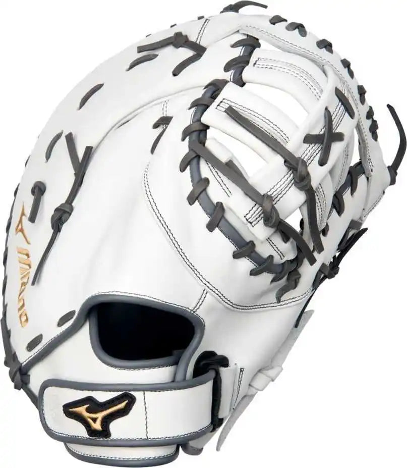 Mizuno Mvp Prime Fastpitch Softball 1st Base Mitt 13.00’’ Gxf50fpw2 White Gray