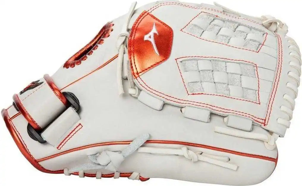 Mizuno Mvp Prime Se Fastpitch Softball Glove 12.00’’ - White Red - Left Throw