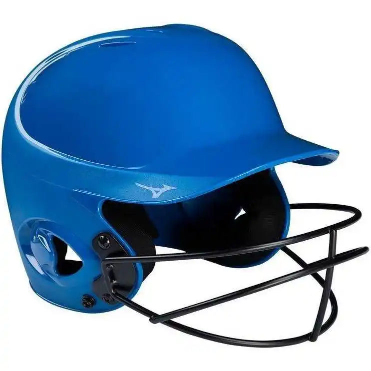 Mizuno Mvp Series Solid Batting Helmet with Fastpitch Softball Mask - Royal