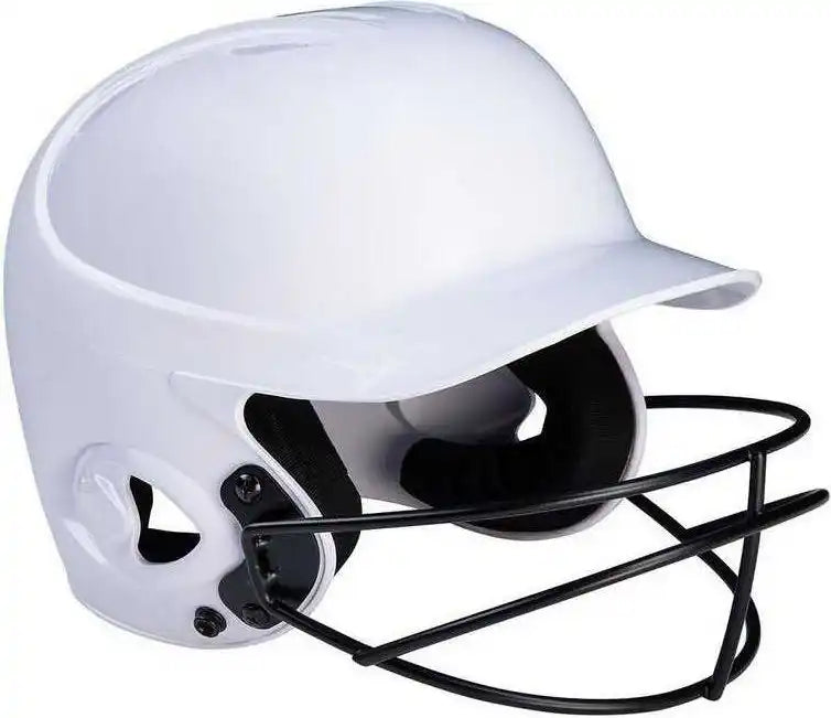 Mizuno Mvp Series Solid Batting Helmet with Fastpitch Softball Mask - White