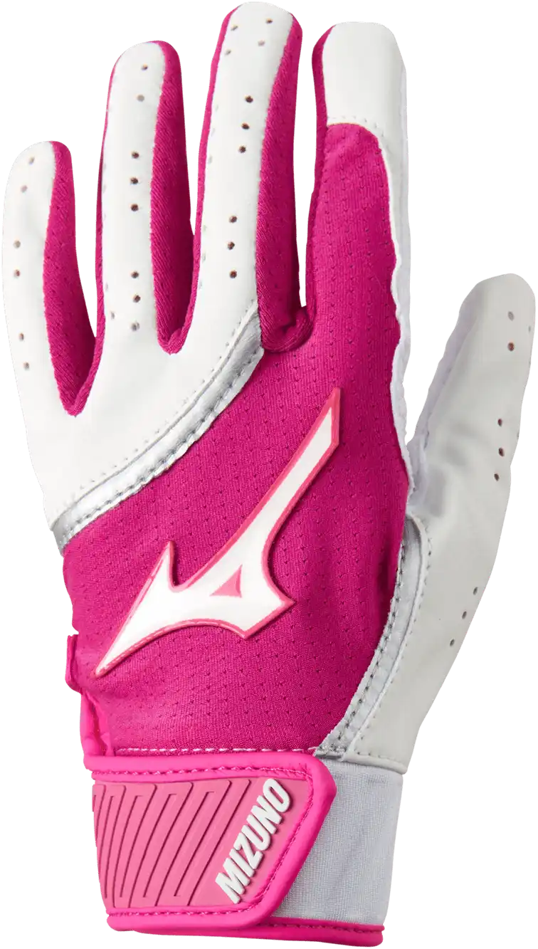 Mizuno Mvp Youth Tee Ball Batting Glove - White Pink - T-ball
