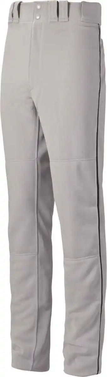 Mizuno Premier Pro Piped Adult Baseball Pants - Gray (grey) Black - 2xl