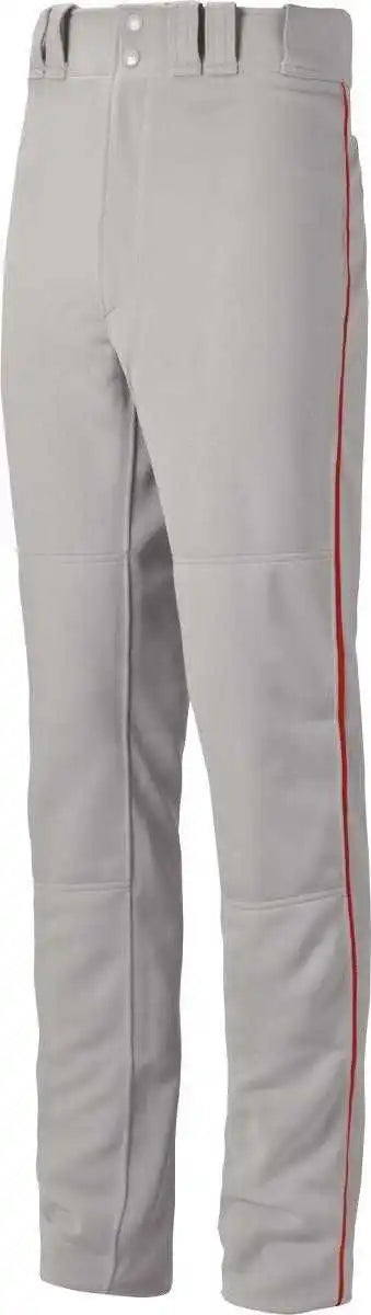 Mizuno Premier Pro Piped Adult Baseball Pants - Gray (grey) Red - 2xl