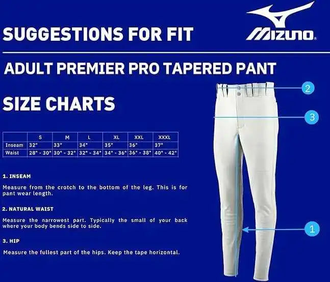 Mizuno Premier Pro Tapered Youth Pant - Gray