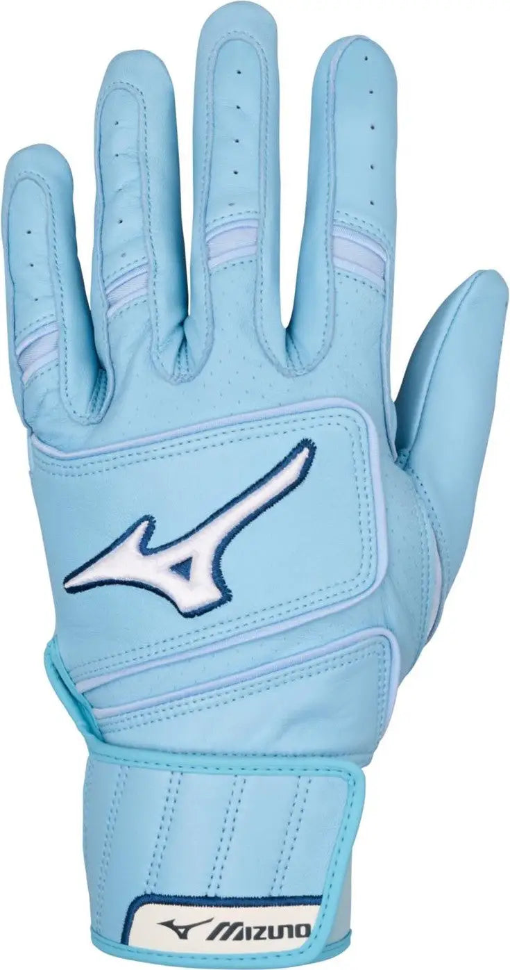 Mizuno Pro Select Adult Baseball Batting Glove - Light Blue