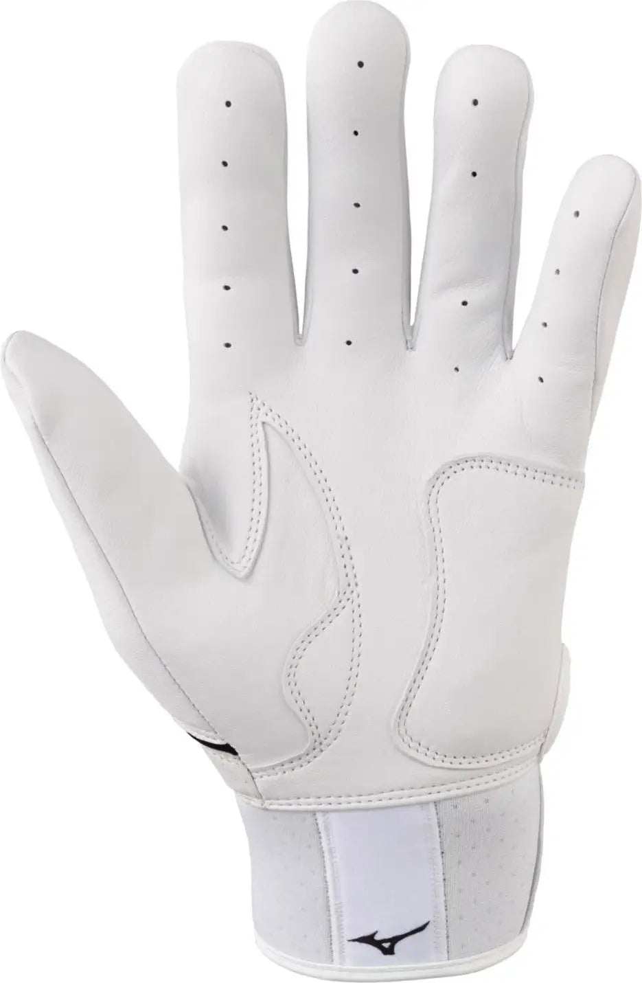 Mizuno Pro Select Youth Baseball Batting Glove - White