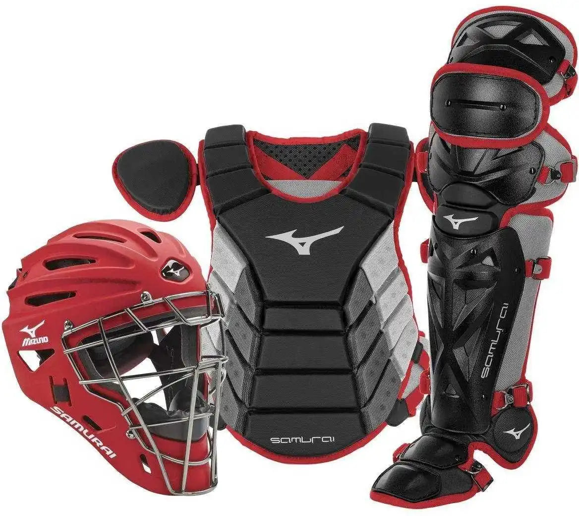 Mizuno Samurai Adult 15’’ Baseball Boxed Catcher’s Gear Set - Black Cardinal