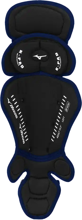 Mizuno Samurai Adult Baseball Shin Guards 16.5’’ - Gray Navy
