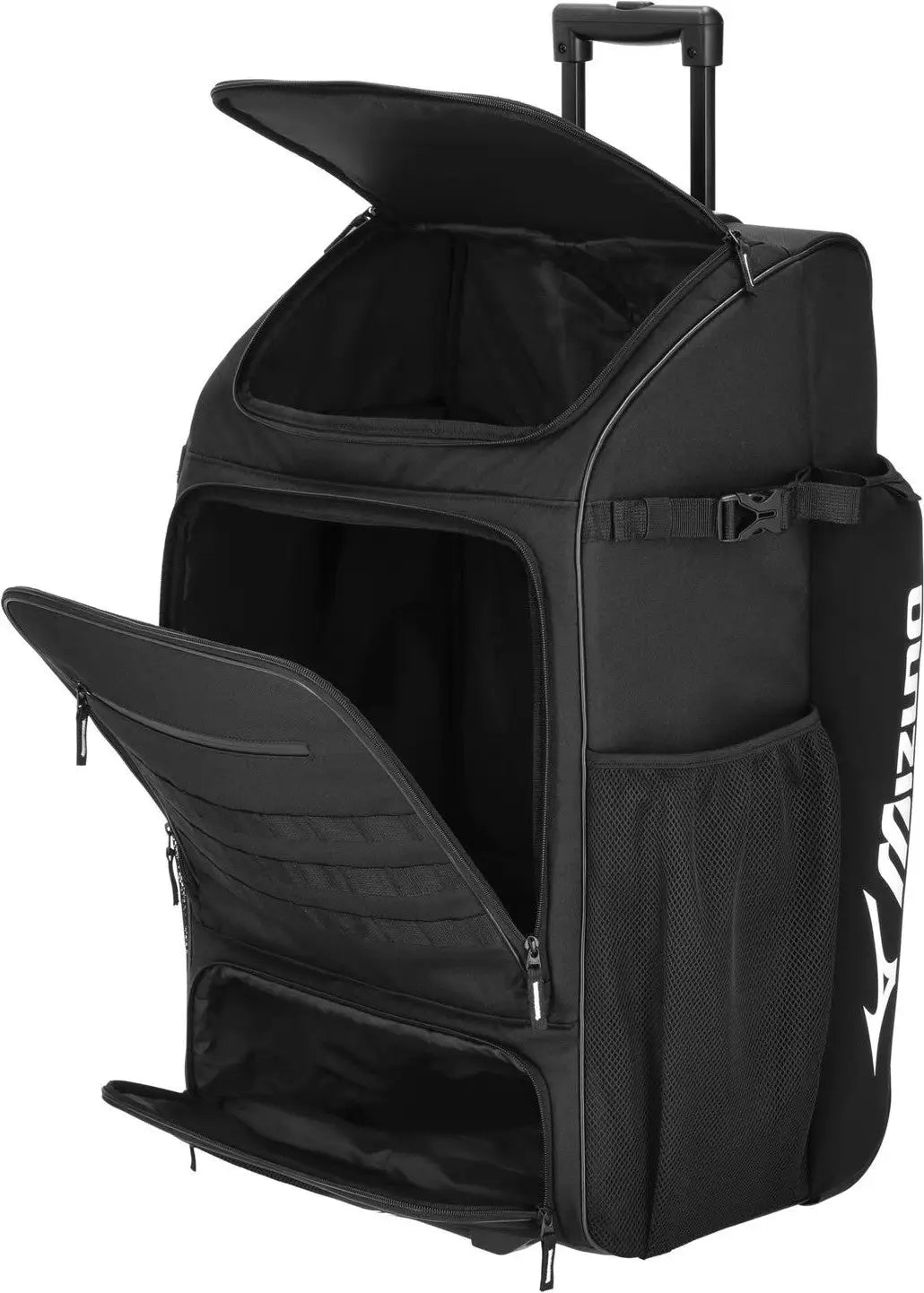 Mizuno Samurai Catcher’s Wheel Batpack - Black