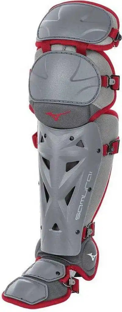 Mizuno Samurai Fastpitch Softball Women’s Shin Guards 15’’ - Gray Cardinal