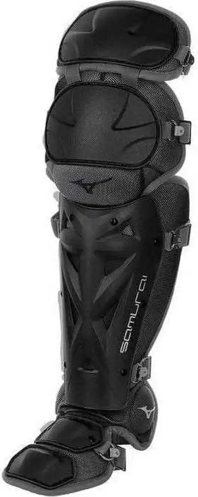Mizuno Samurai Fastpitch Softball Women’s Shin Guards 16’’ - Black Gray
