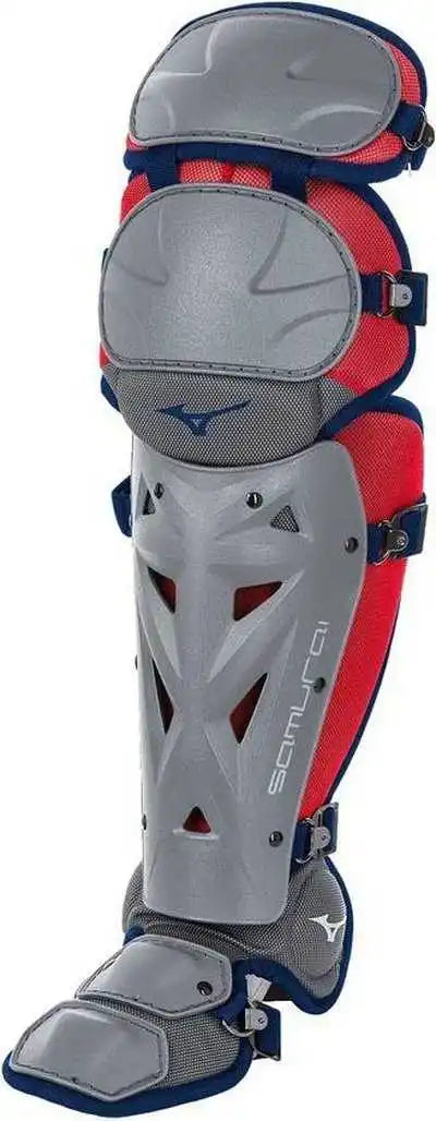 Mizuno Samurai Fastpitch Softball Women’s Shin Guards 16’’ - Navy Red