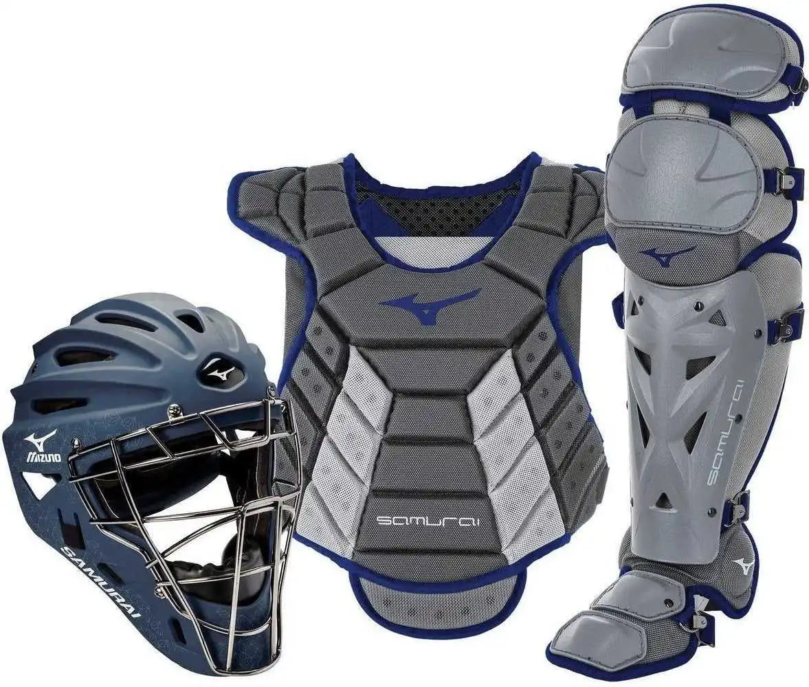 Mizuno Samurai Womens Boxed Catcher’s Gear Set (13-14’’) - Gray Navy
