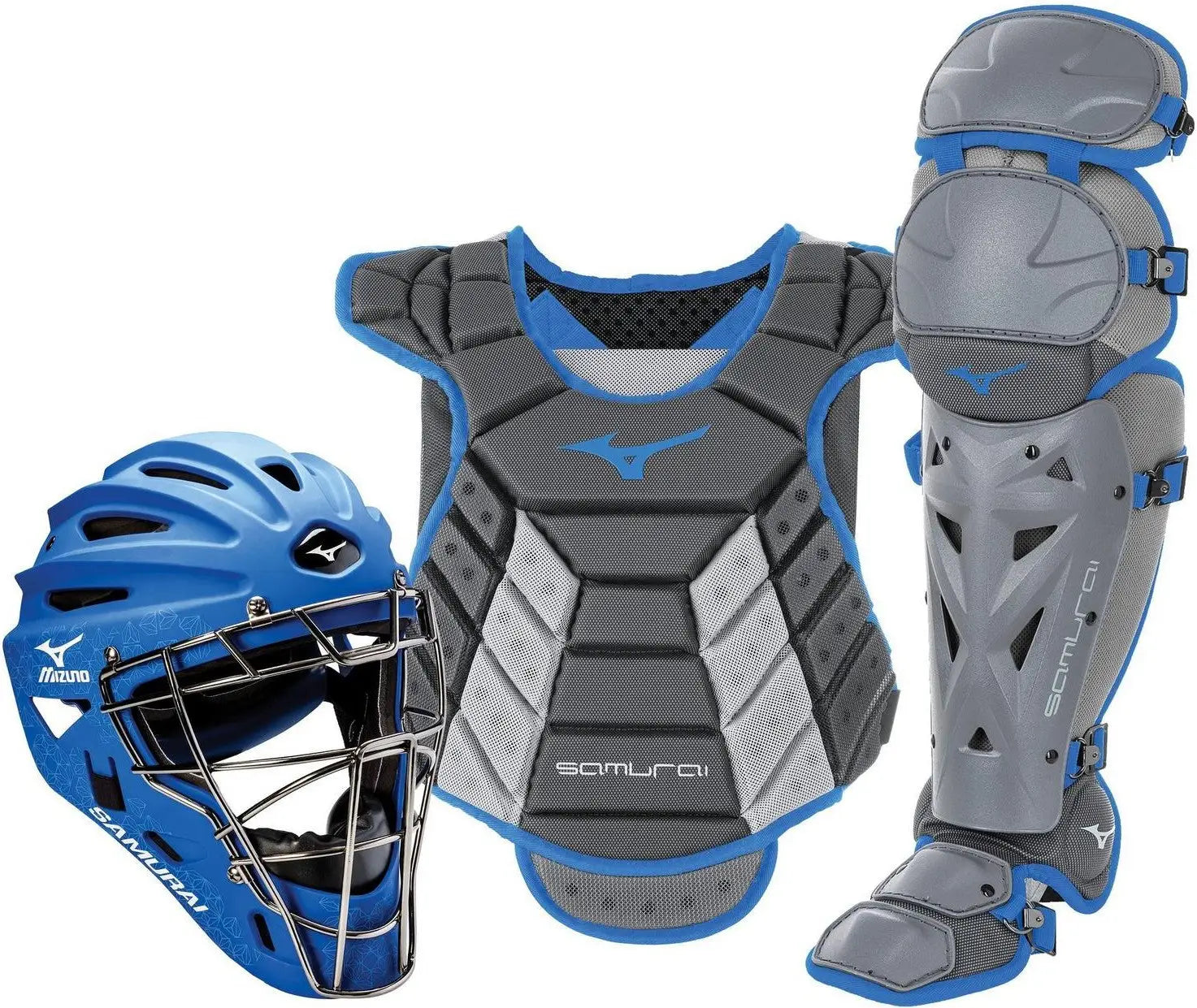 Mizuno Samurai Womens Boxed Catcher’s Gear Set (13-14’’) - Gray-royal - Gray Royal