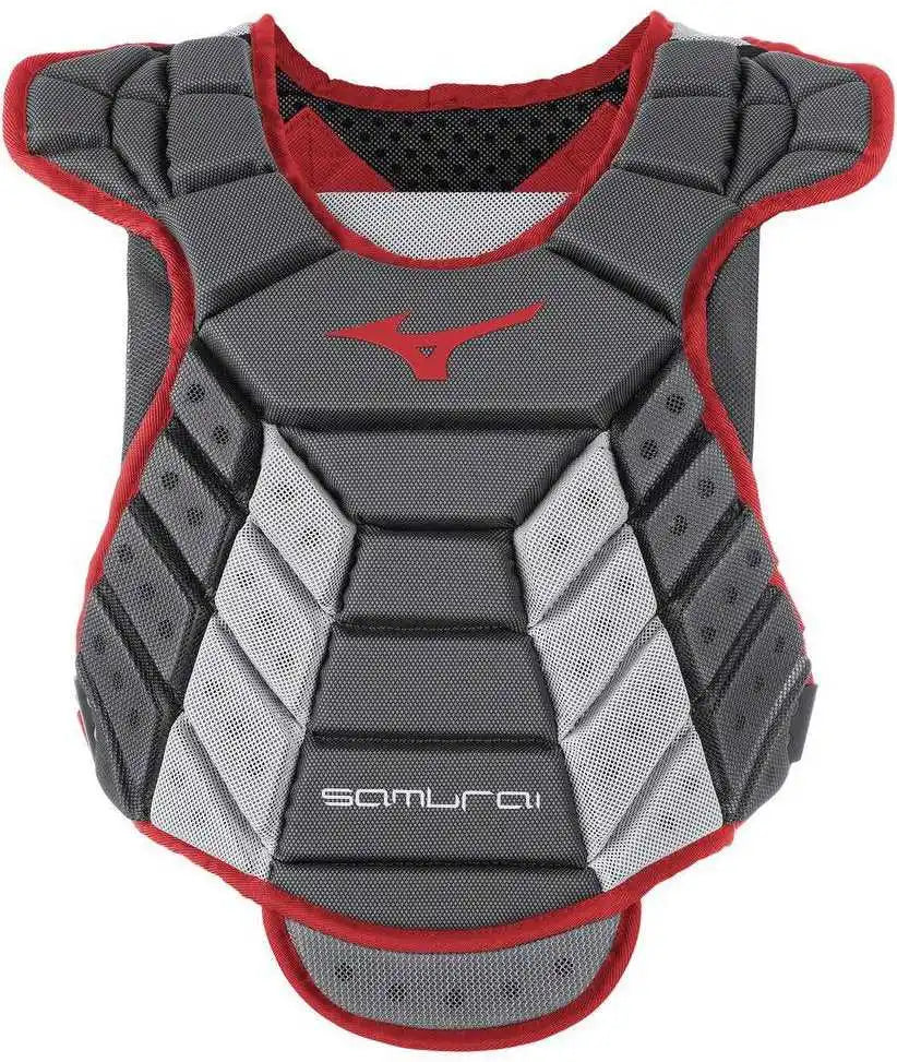 Mizuno Samurai Women’s Fastpitch Softball Chest Protector 13’’ - Gray Cardinal