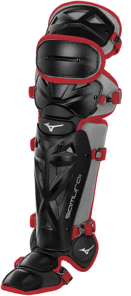 Mizuno Samurai Youth 14 1/2’’ Shin Guards 380383 - Black Cardinal