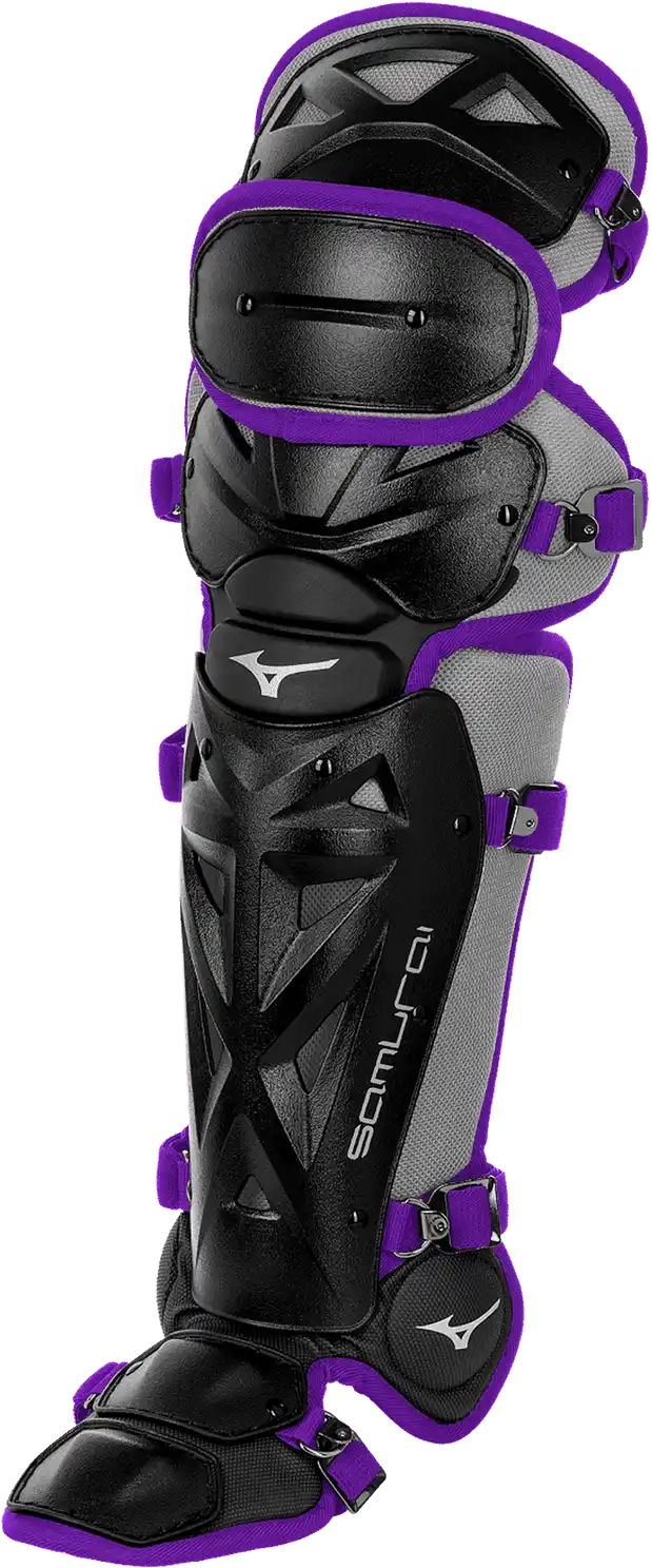 Mizuno Samurai Youth 14 1/2’’ Shin Guards 380383 - Black Purple