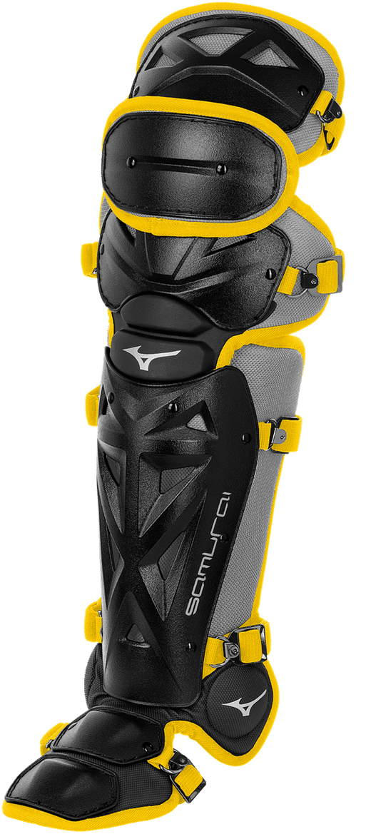 Mizuno Samurai Youth 14 1/2’’ Shin Guards 380383 - Black Yellow