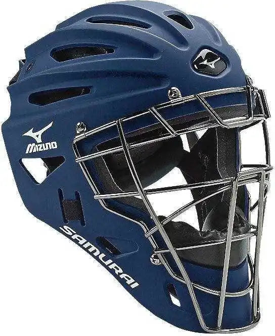Mizuno Samurai Youth Catcher’s Helmet G4 Navy - 380192 - 6 1/2’’ - 7 1/4’’