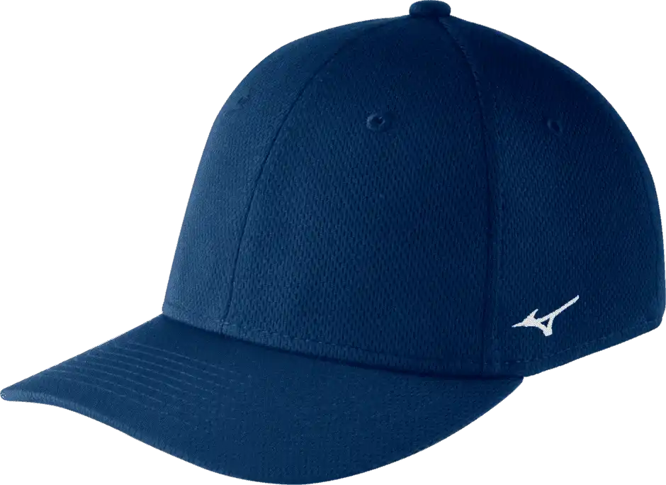 Mizuno Stretch Fitted Team Hat - Navy - Lxl