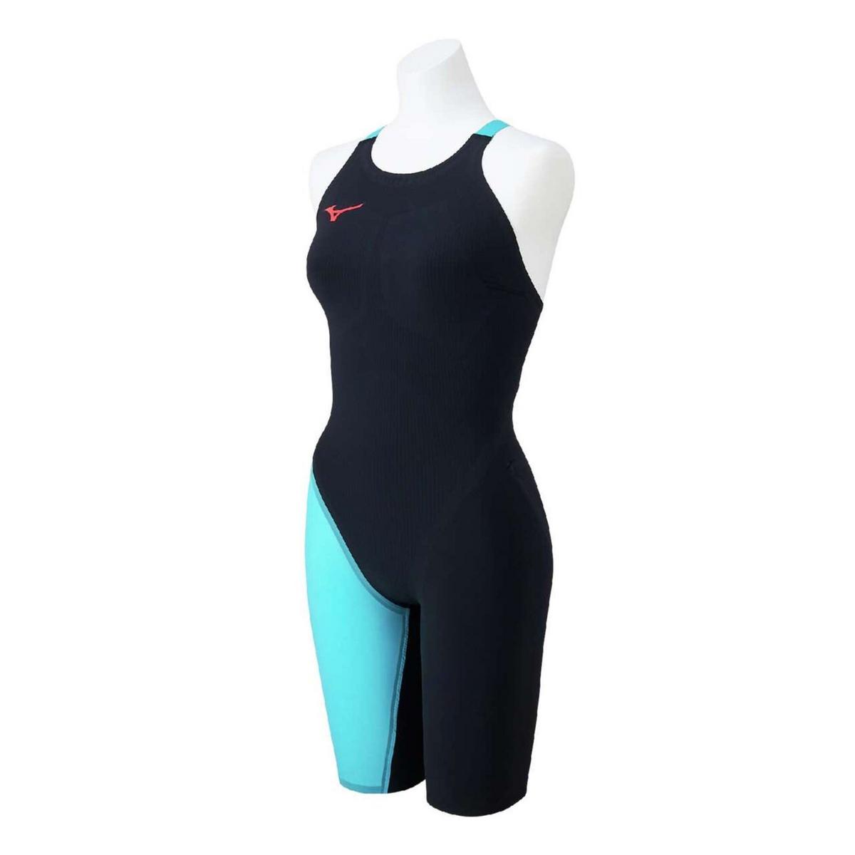 Mizuno Usa 570083 Women’s Gx-sonic 6 Noble Velocity (nv) Technical Swimsuit - Black-teal (9047) - 22 (0022)
