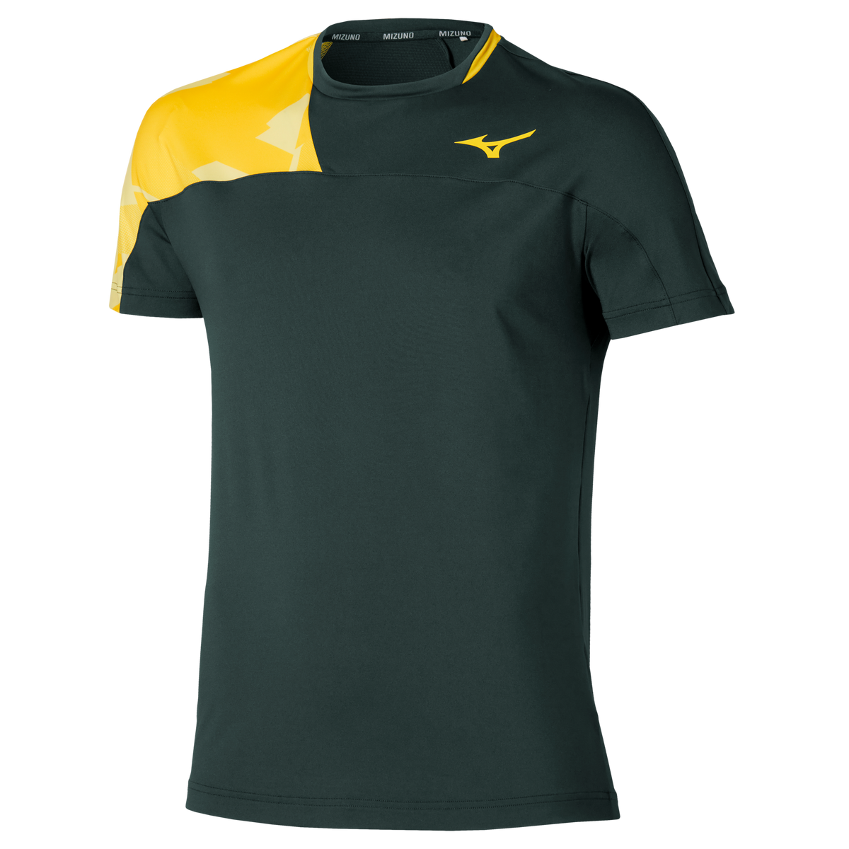 Mizuno Usa 650004 Racquet Sports Men’s Shadow Tee - Black-vibrant Yellow (9033) - Extra Large (xxl)