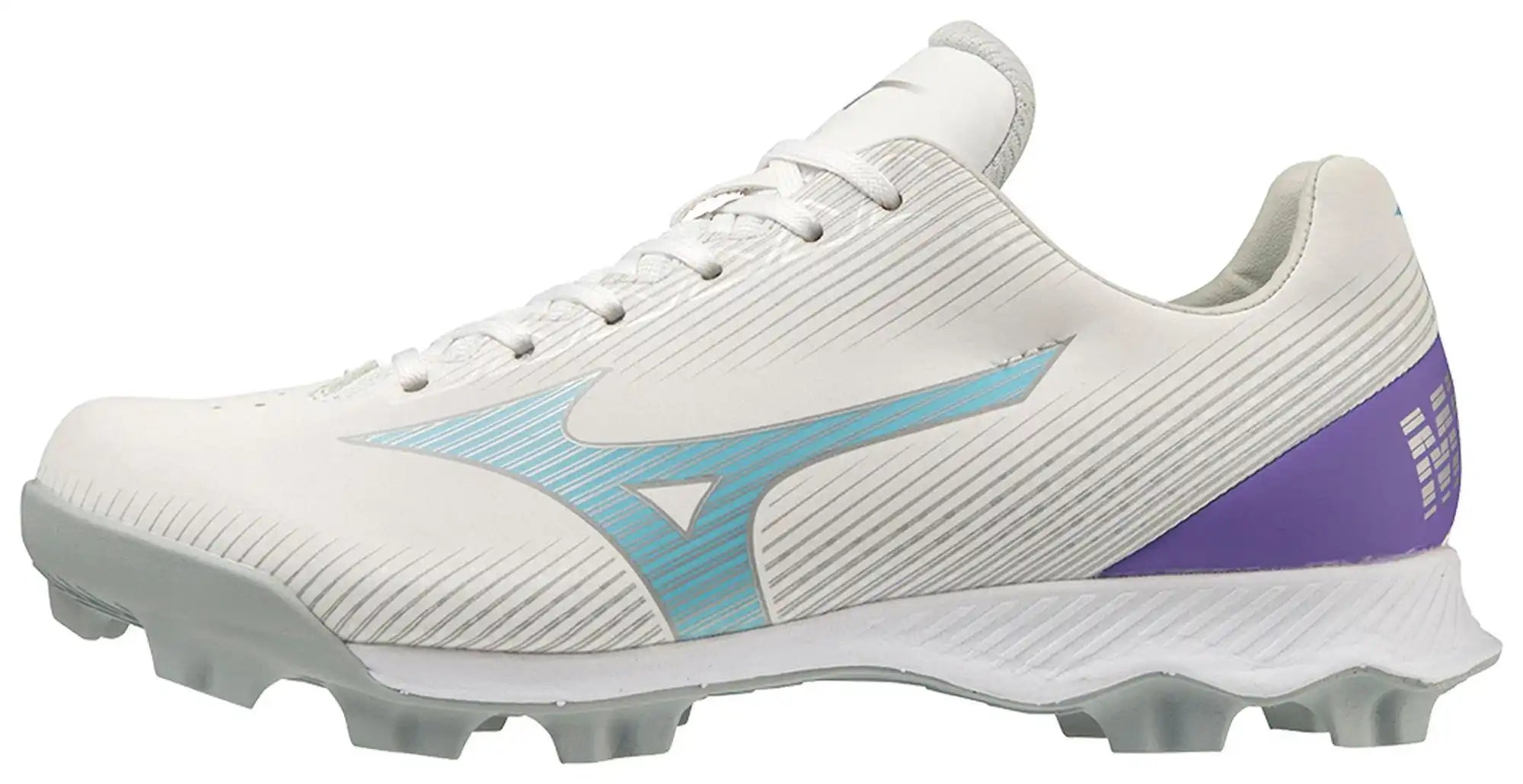 Mizuno Wave Finch Lightrevo Women’s Molded Fastpitch Softball Cleats - White Blue