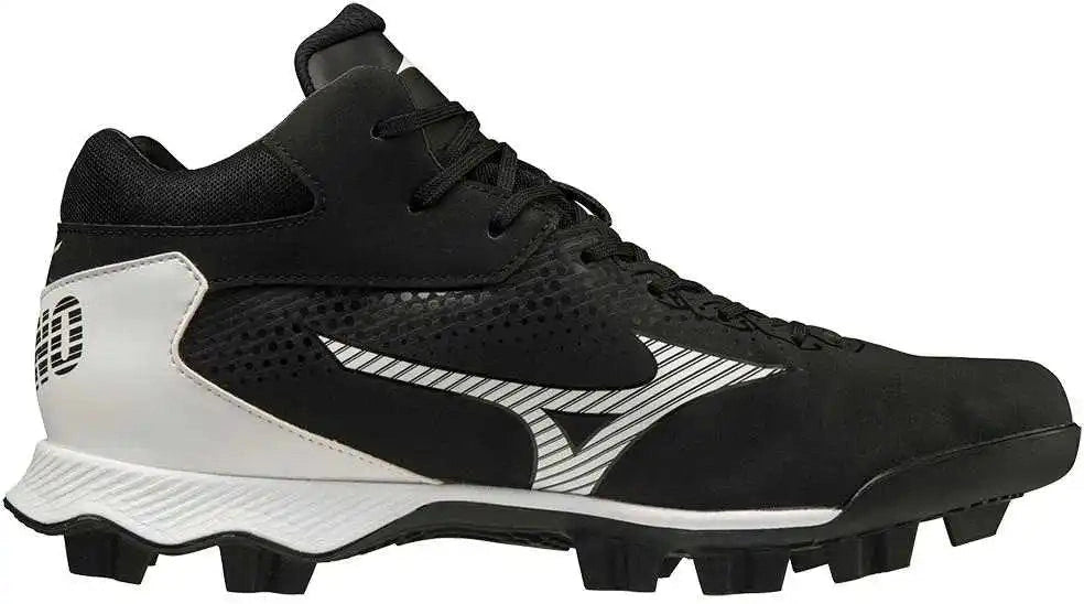 Mizuno Wave Lightrevo Mid Molded Cleats - Black White
