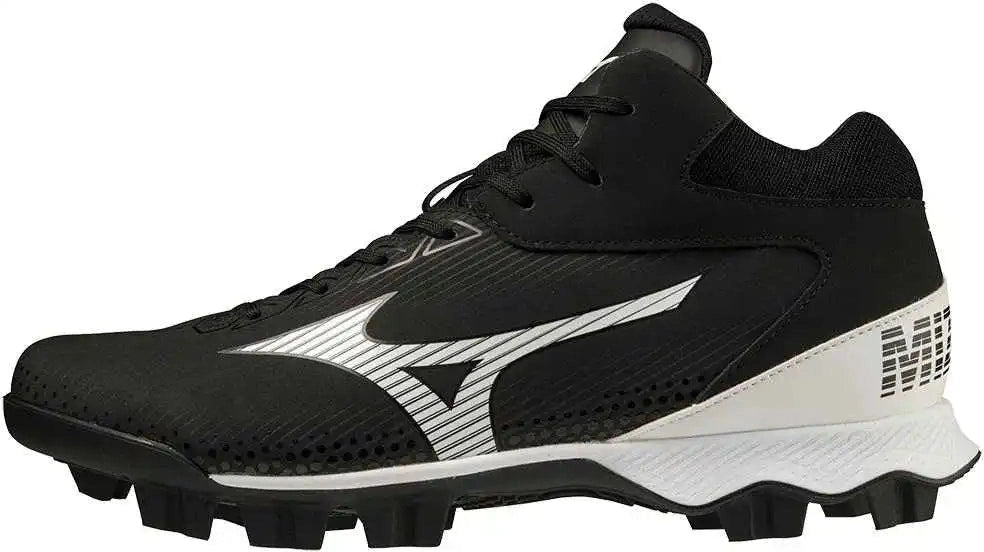 Mizuno Wave Lightrevo Mid Molded Cleats - Black White