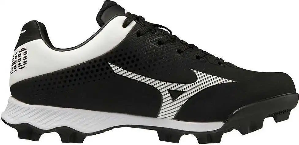 Mizuno Wave Lightrevo Youth Low Molded Cleats - Black White