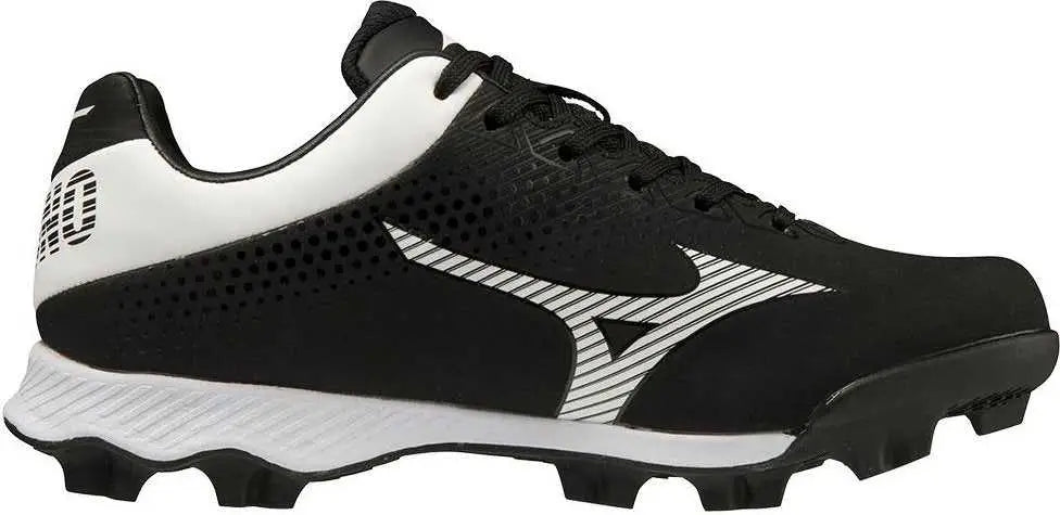 Mizuno Wave Lightrevo Youth Low Molded Cleats - Black White