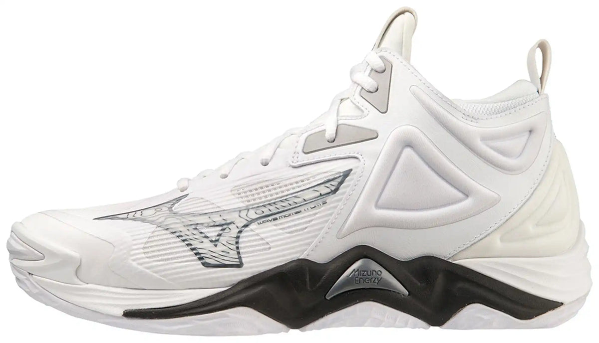 Mizuno Wave Momentum 3 Mid Unisex Volleyball Shoe - White Black