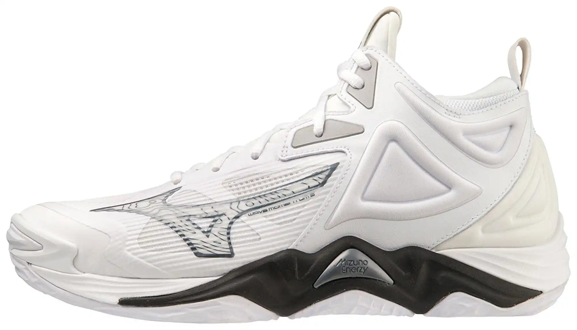 Mizuno Wave Momentum 3 Mid Unisex Volleyball Shoe - White Black
