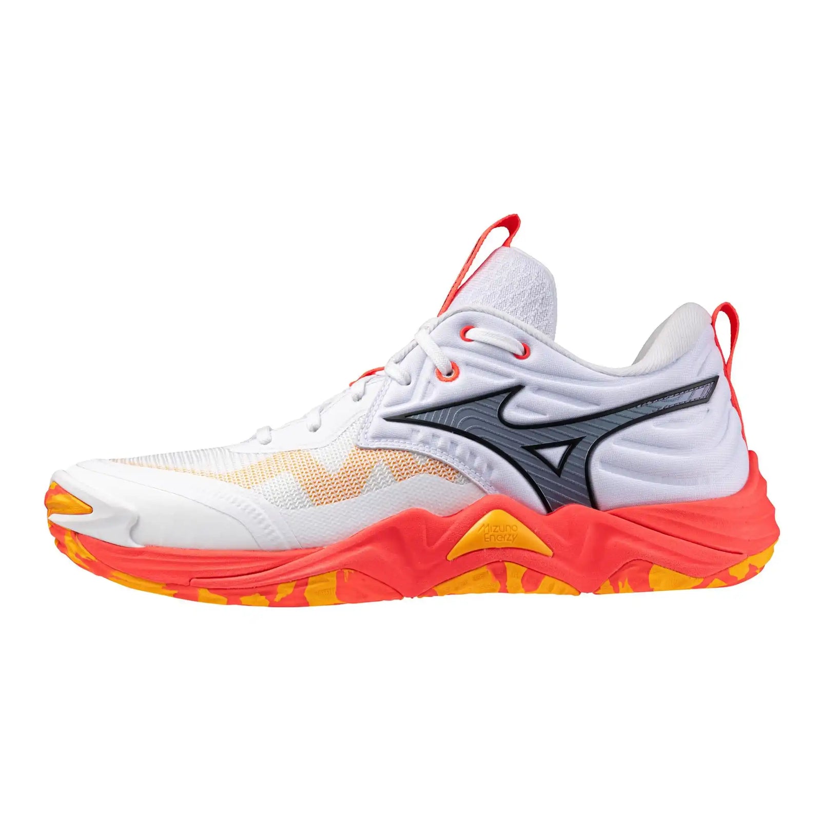 Mizuno Wave Momentum Elite Unisex Volleyball Shoe - White Fiery Coral