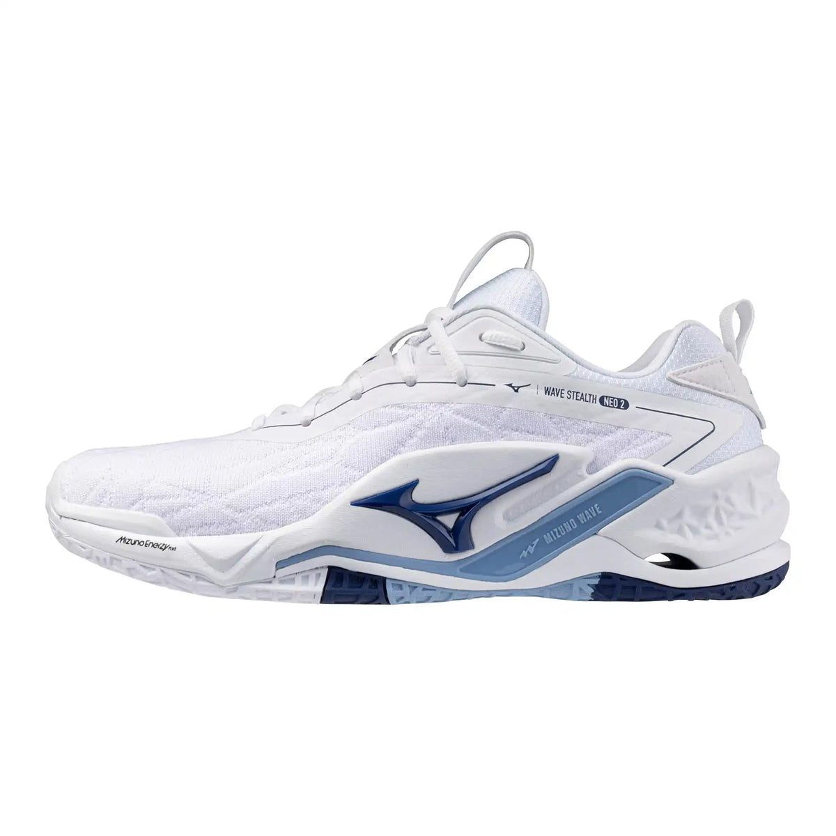 Mizuno Wave Stealth Neo 2 Unisex Volleyball Shoe - White Bellweather Blue